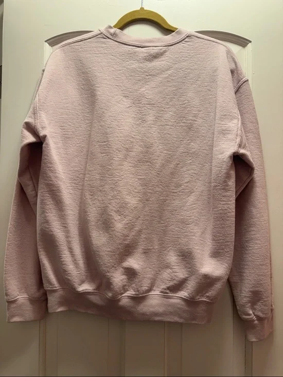 NEED GONE- Light Pink Crewneck Sweatshirt with Embroidered Logo - Picture 2 of 2
